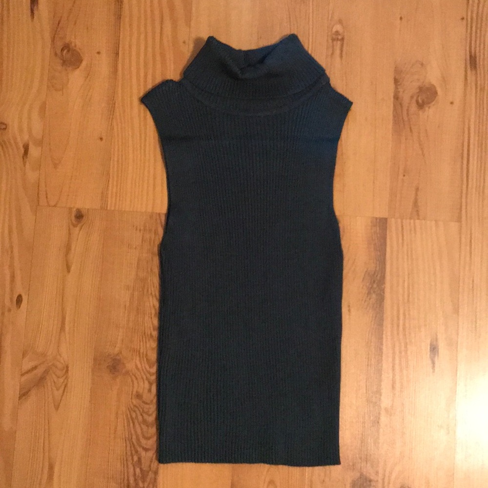 Dark green cowelneck tank top